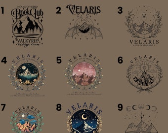Bookish Acotar Velaris Ready To Press DTF Transfers, DTF Print, Transfers Ready For Press, Full Color, Heat Transfer