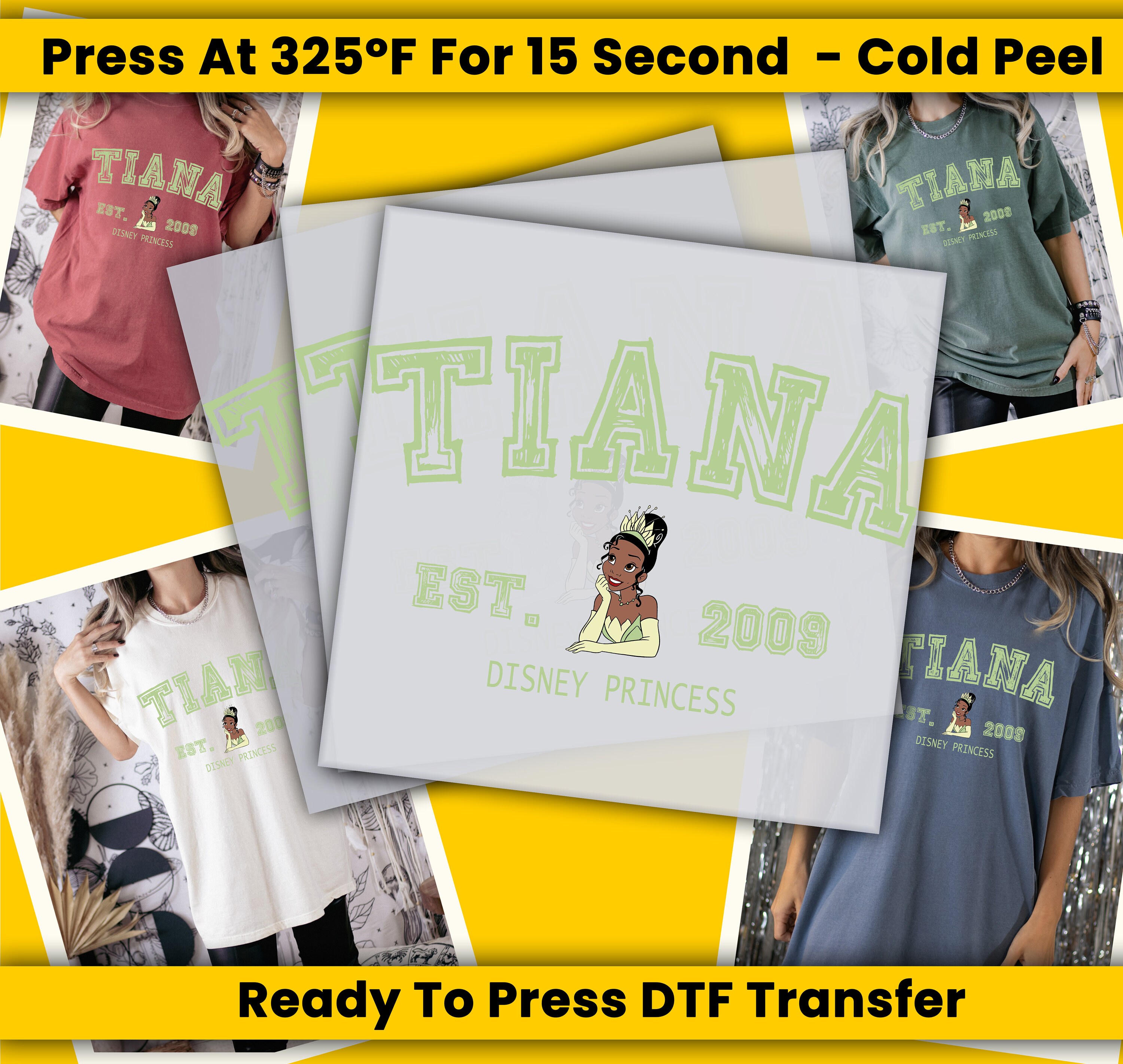Disney Ready To Press DTF Transfers, DTF Prints, Transfers Ready For Press, Full Color Bulk Wholesale Dtf Print For T-Shirt Heat Transfer