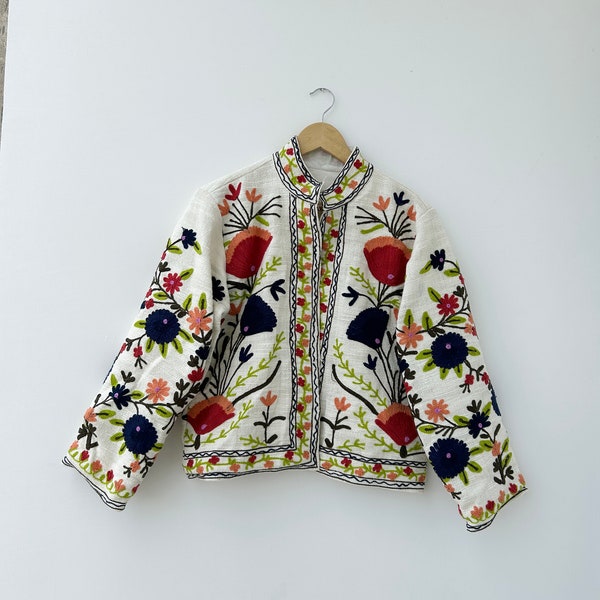 Cotton Embrodiry Tnt Fabric Jacket Inside Lining Kimono Short Jacket