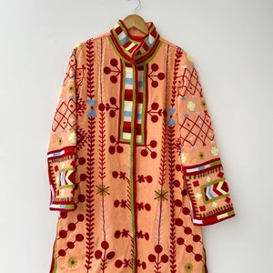 Cotton Long Jacket Kimono EmbroideryJacket New Pattern Jacket