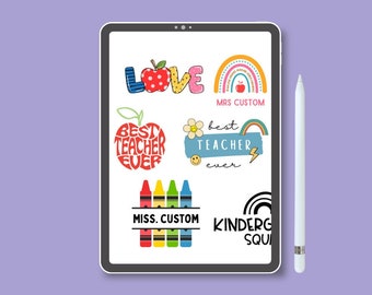 Editable Teacher Appreciation Bundle, Teacher Clipart, Editable in canva, Printable Canva Templates for Personalized Gifts, Teachers gifts