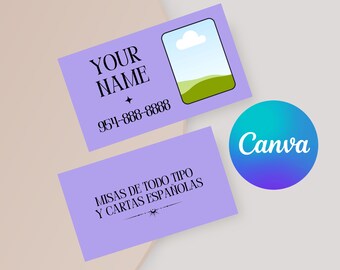 Pacchetto biglietti da visita per lettori di tarocchi / Canva modificabile / Branding spirituale e mistico