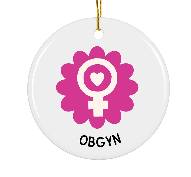 OBGYN Christmas Ornament | Pink Female Health Symbol - Etsy