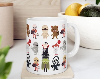 Lustige Horrorfilm Charakter Kaffeetasse | Gruseliges Halloween Geschenk