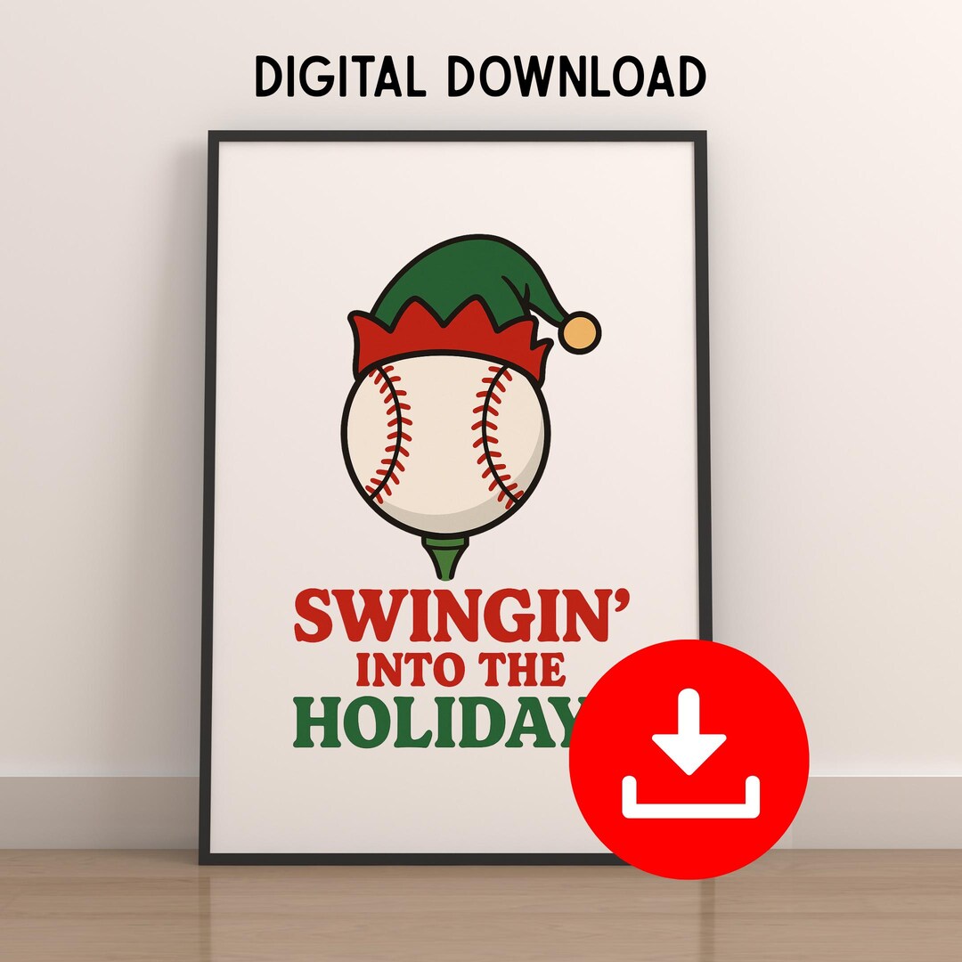 Baseball Christmas Elf PNG – Holiday Sports Clipart (digital Download ...