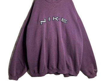 Lila Vintage Nike 90er Retro-Rundhalsausschnitt