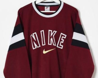 Nike sweatshirt vintage jaren 90 spellout bordeaux