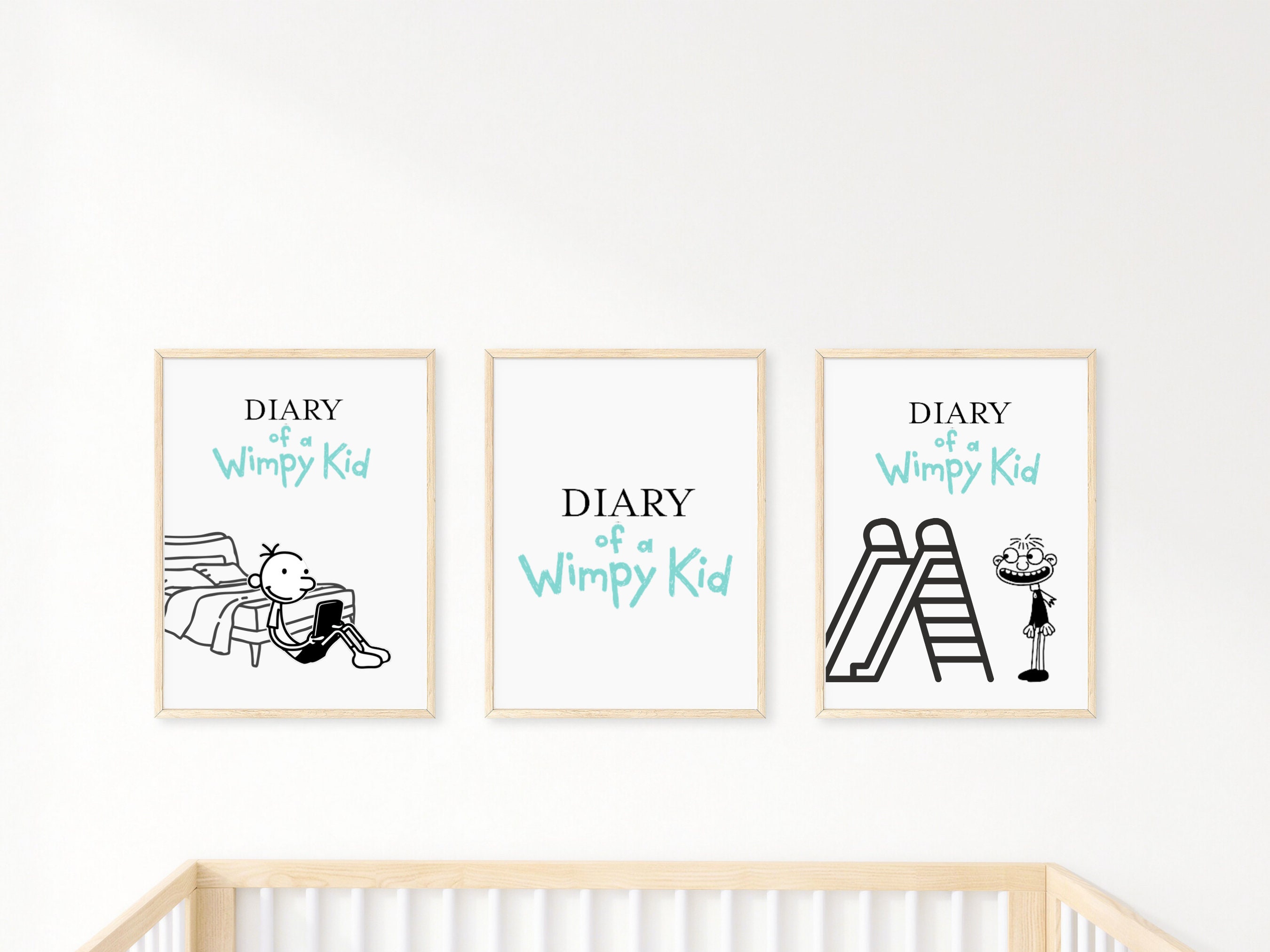 Diary of A Wimpy Kid Playroom Prints, Children's Poster, Boy's Bedroom