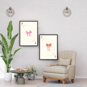 Carte con fiocco Re e Regina, arte murale, decorazioni murali, stampe, civetta