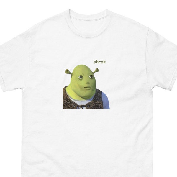 Dank Shrek Shrok Meme T Shirt - Funny Merch Print Gift Idea - Quirky Goofy Wacky Tee
