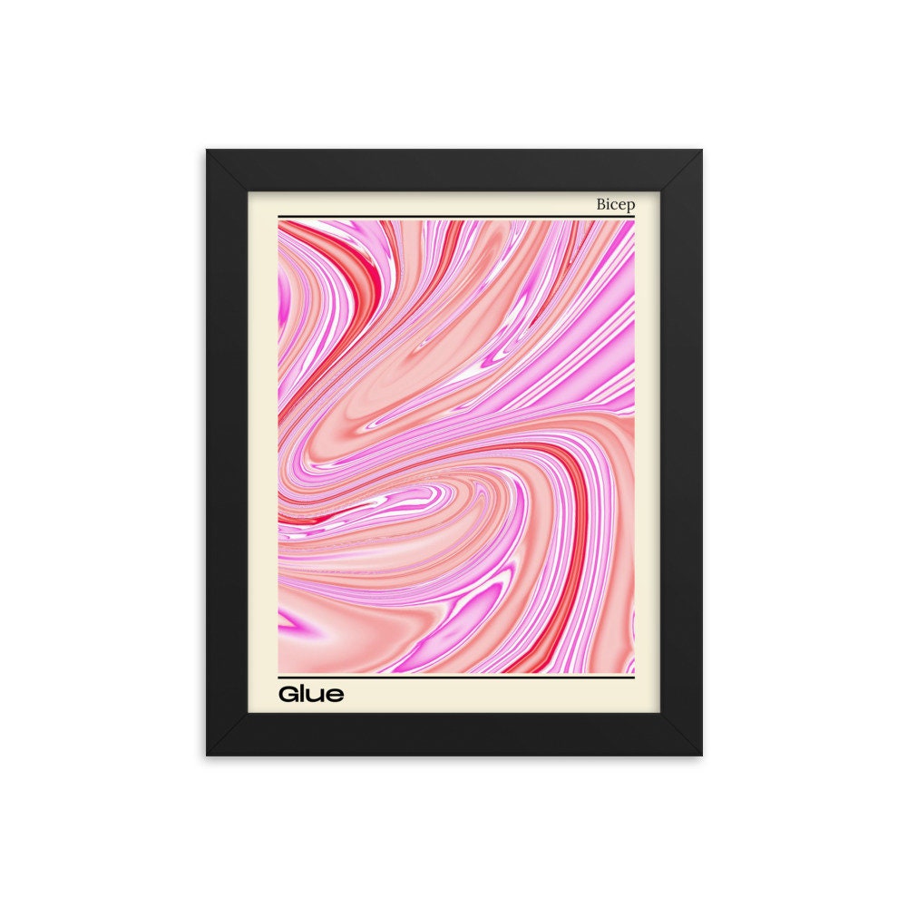 Bicep Glue Poster Trippy House Music Wall Art Print Wavy Fun EDM