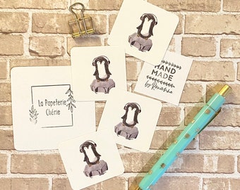 Stickers pingouin faits main, cadeau pour mélomane, lot de 4