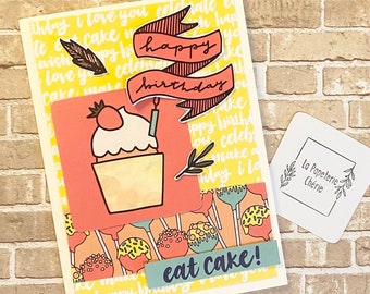 DIY Birthday Card Kit, Handmade Happy Birthday Cake, Cute Colorful Collage, Perfect Handmade Birthday Wishes, Made in Canada