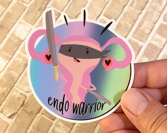 Endometriosis Sticker - Endo Warrior vinyl handmade awareness sticker