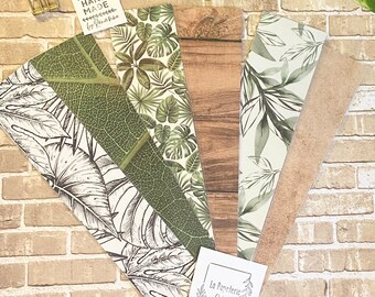 Botanical / Plants Bookmark - Handmade Laminated Double-sided Bookmarks - Plant Lover Gift