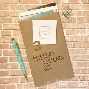 Mystery Postcard Set, Funny Animals, Boho, Vintage, Landscapes, Monet, Bookstores, 3 Postcards Surprise Grab Bag, Happy Mail, Postcrossing