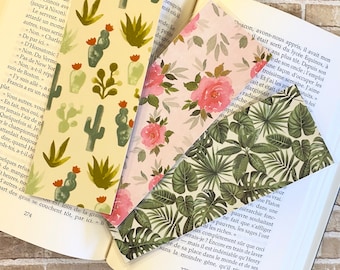Botanical Bookmark: Handmade Laminated Bookmark for Plant Lover Gift