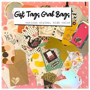 Etiquettes pour cadeaux, trousse d'appels, étiquettes de styles variés, pochette surprise, fournitures de scrapbooking, création d'un journal, créations en papier, cadeau de papeterie