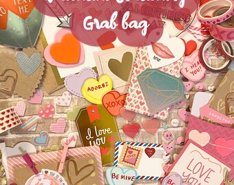 Valentine’s Day Stationery Grab Bag, High Value Surprise Bag, Love, Hearts, Gifts, Happy Mail, Scrapbooking, and more!