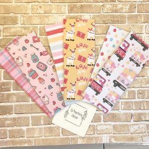 Love Themed Bookmarks, Llama, Cars, Hearts, Hand-crafted Laminated double-sided Bookmarks, Valentine’s Day, Book Lover Gift