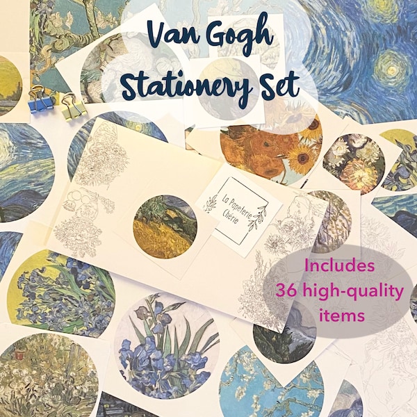 Van Gogh Schreibwaren Mystery Grab Bag | Aufkleber, Etiketten & Klebebänder | 36 Teile