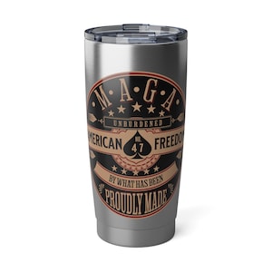 MAGA Freedom Tumbler - Tazza da viaggio isolata da 20 once, perfetta per regali patriottici, avventure all'aria aperta, barbecue e celebrazioni!