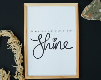 Stardust 'Shine' Wall Art | Neil Gaiman Quote (Digital Download)