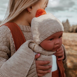 Classic Knitted scarf - sand