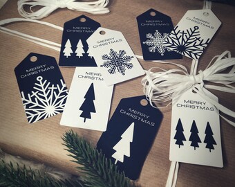 Christmas Gift Tags, Minimalist Christmas Gift Tags, Scandinavian Christmas Gift Tags, Printable Christmas Gift Tags, Digital Gift Tags