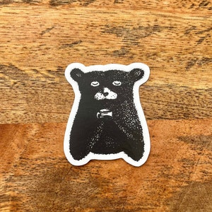 Cozy Bear With Mug Sticker