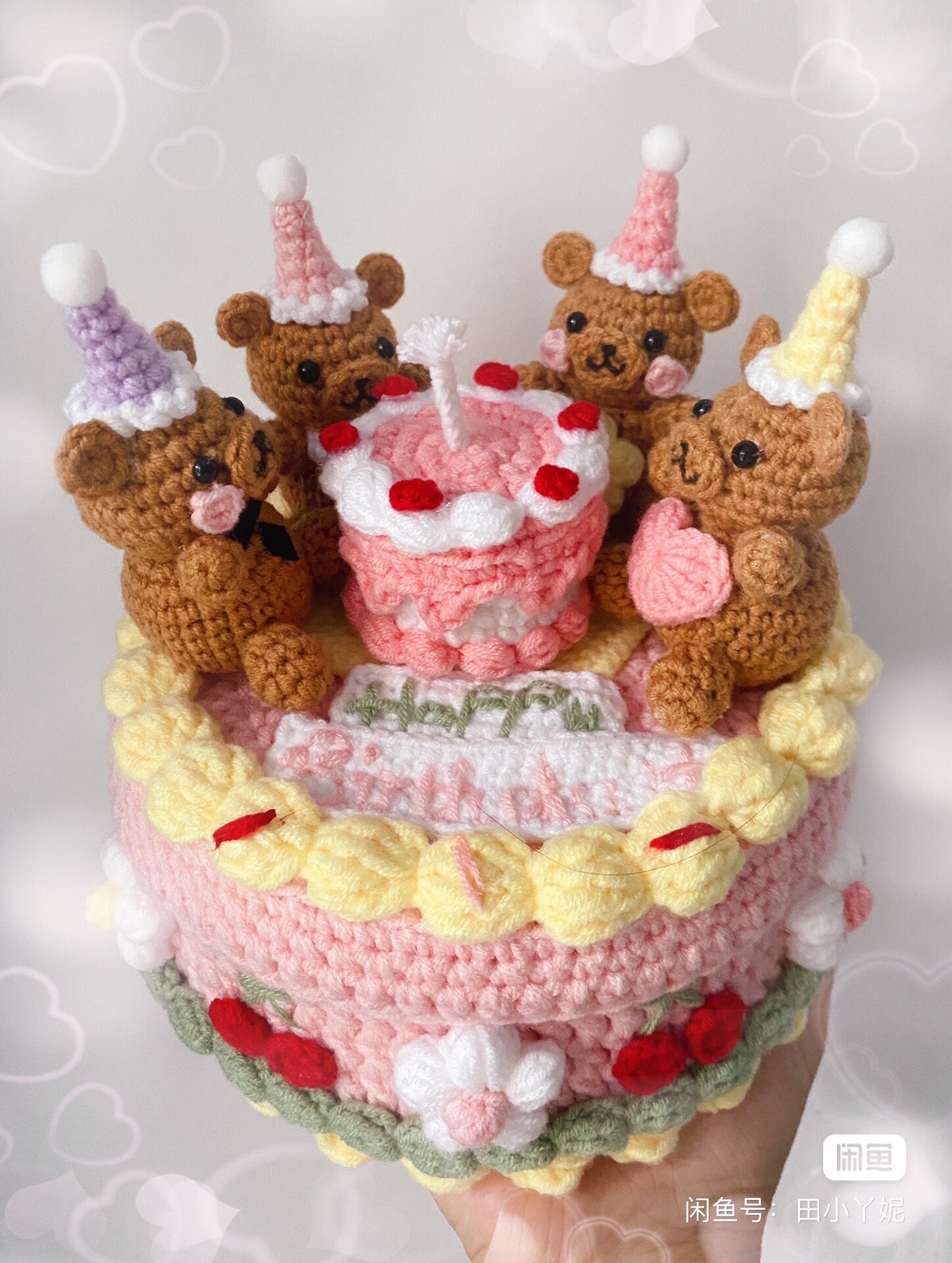 Crochet Cake Shape Storage Box Etsy