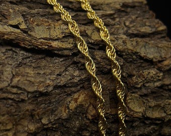 Sterling Silver Twisted Rope Chain Necklace: Hypoallergenic Gift