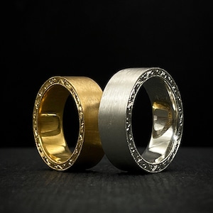 Hand-Forged Sterling Silver Viking Ring: Norse Runes, Odin&#39;s Knot