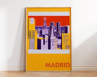 Madrid Travel Poster, Madrid Poster, Madrid Wall Art, Madrid Print, Madrid Art Print, Madrid Spain Print, Spain Wall Art, Spain Poster