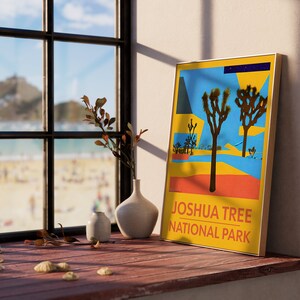 Joshua Tree National Park Poster, Joshua Tree National Park Wall Art, National Park Print, Retro Travel Poster, National Park Poster Art image 2