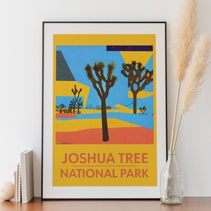 Joshua Tree National Park Poster, Joshua Tree National Park Wall Art, National Park Print, Retro Travel Poster, National Park Poster Art image 9