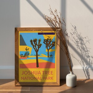 Joshua Tree National Park Poster, Joshua Tree National Park Wall Art, National Park Print, Retro Travel Poster, National Park Poster Art image 6