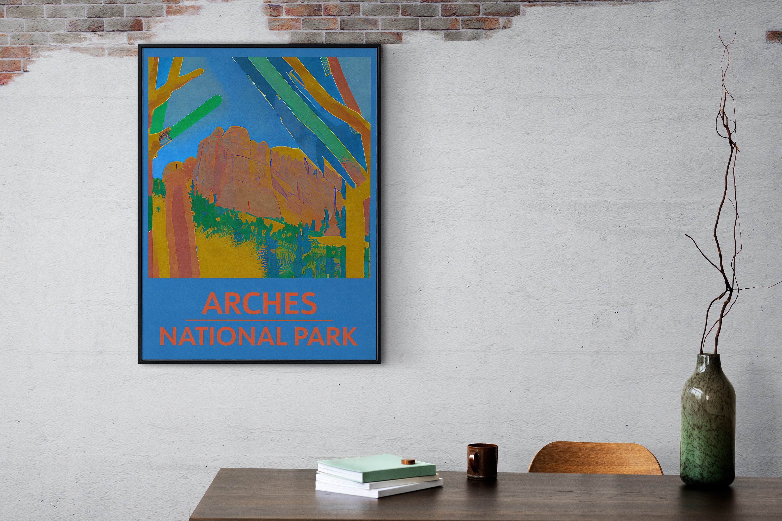 Discover Parc National Arches Vintage Voyage Poster