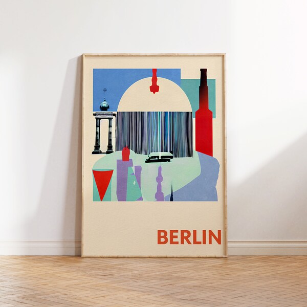 Berlin Travel Poster, Berlin Poster, Berlin Wall Art, Berlin Print, Berlin Art Print, Berlin Germany Print, Germany Wall Art, Germany Poster