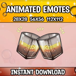 Animerad Whisky Cheers-emote för Twitch, Discord, YouTube