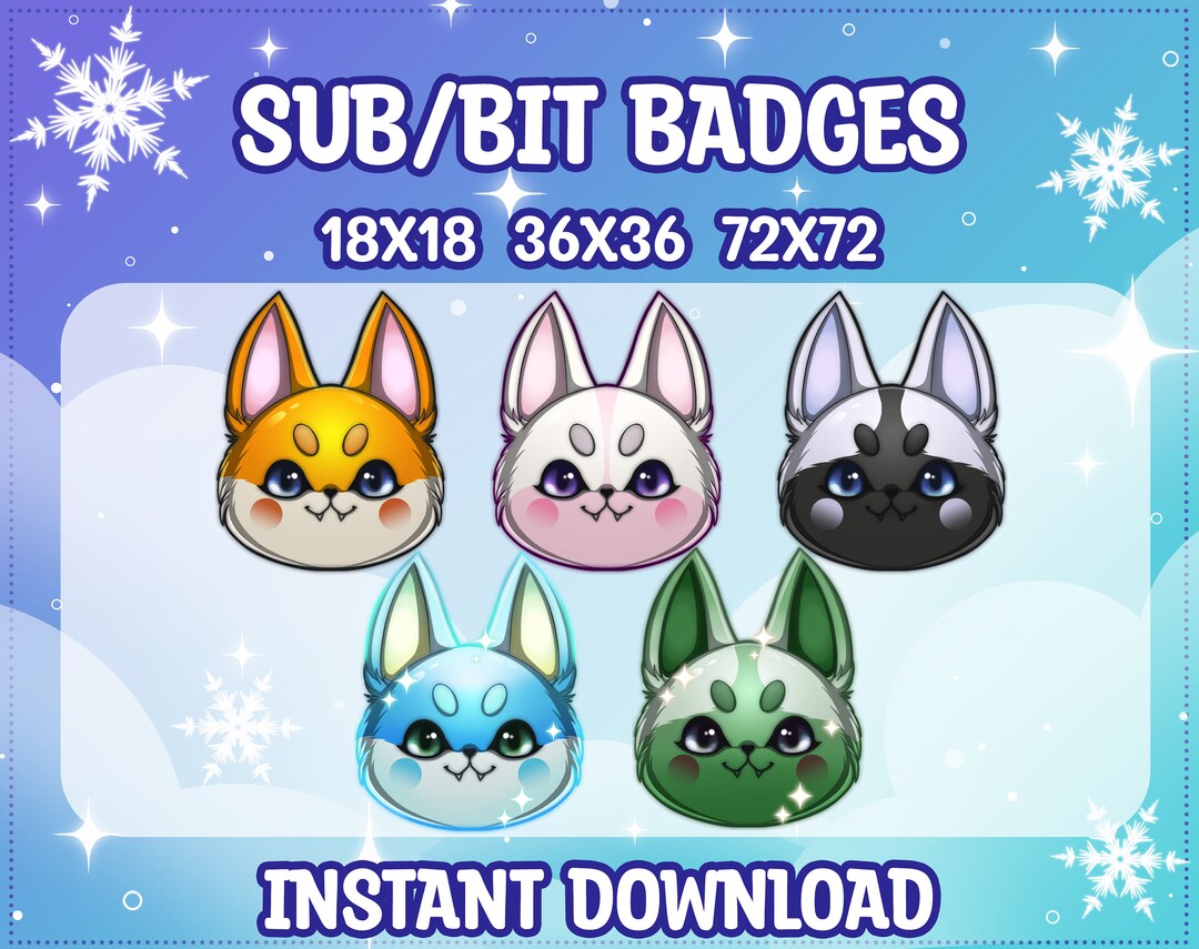 Fox Sub Badges for Twitch, Discord, Youtube - Etsy Australia