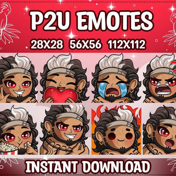 Cute Overwatch Mauga Emotes BUNDLE for Twitch | Discord | Youtube |  Streaming, Twitch Emote, 8 Stream Emotes Pack, Chibi