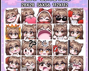 Chibi Katzenmädchen Emotes | Blondes Haar Paket