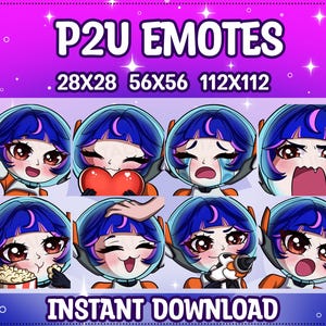 Cute Overwatch Juno Emotes BUNDLE for Twitch | Discord | Youtube |  Streaming, Twitch Emote, 8 Stream Emotes Pack