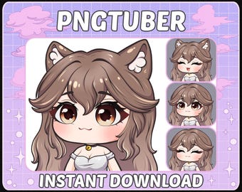金髪ちび猫娘PNGTuberモデル | すぐに使用可能