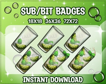 Mojito Drink Badges für Twitch | Sub/Bit Anstecker