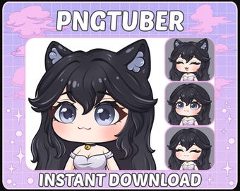 ちび猫娘Pngtuberモデル | すぐに使える