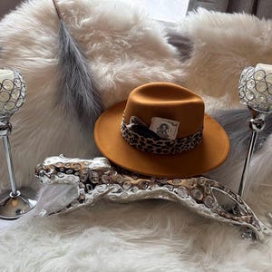 Fedora Hats With Leopard Feathers - Etsy display picture 3