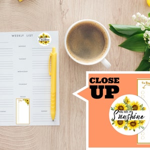 You Are My Sunshine Zonnebloemen Happy Planner Stickers
