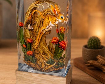 Canyon Jumper Resin Sculpture Lamp